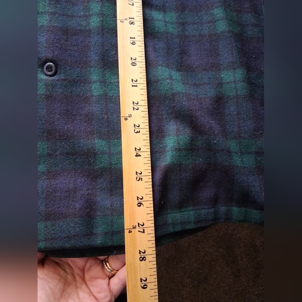 Vintage Pendleton Wool Tartan Plaid Button Down Shirt Mens Large - Picture 7 of 8